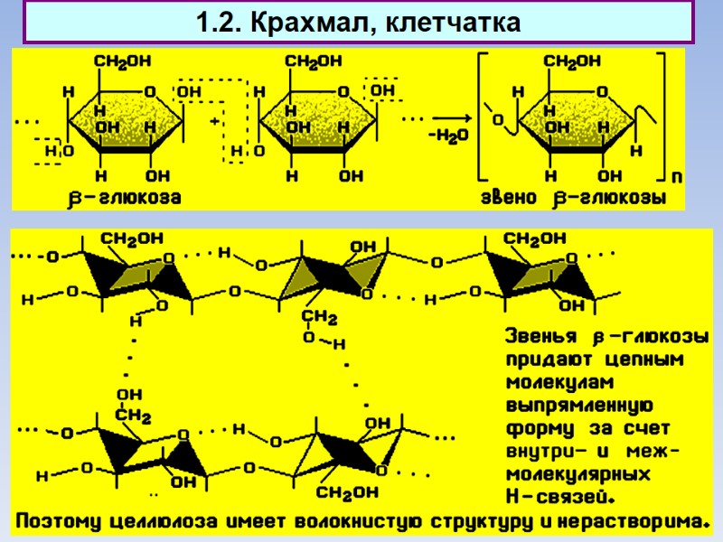 1.2. Крахмал, клетчатка